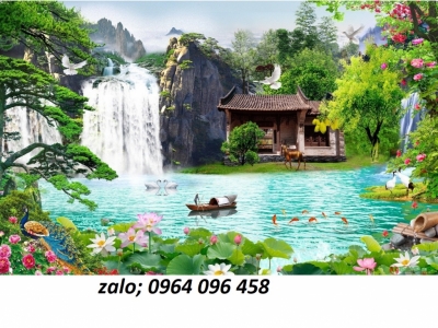 Tranh cảnh đồng quê tranh gạch 3d cảnh đồng quê - HD33