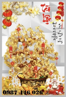 Tranh gạch men cây tiền HP6823