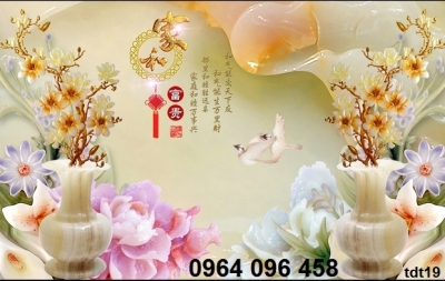 Tranh gạch 3d dán tường phòng khách