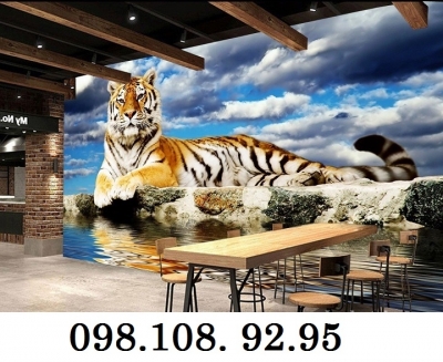 Tranh gạch , gạch 3d con hổ