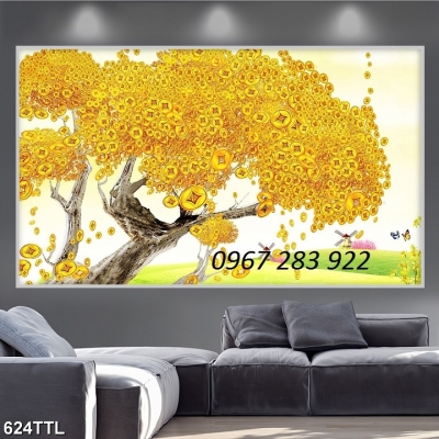 Tranh phong thủy 3d ốp tường đẹp