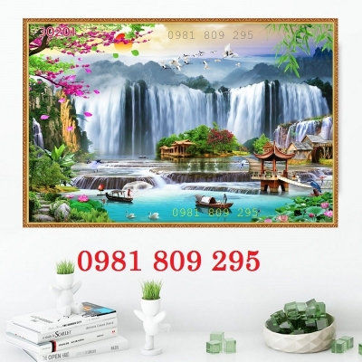 Tranh gạch trang trí phòng khách