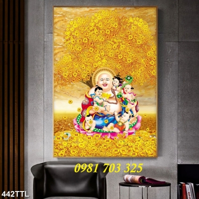 Tranh kim tiền 3D, gạch tranh ốp tường