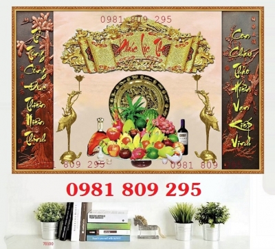 Gạch tranh , tranh gạch men phòng thờ