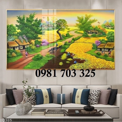 Gạch tranh 3D đồng quê đẹp