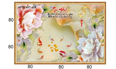 Tranh gạch phòng ngủ - tranh hoa 3D