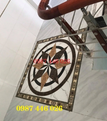 Gạch thảm vuông khắc vàng HP283