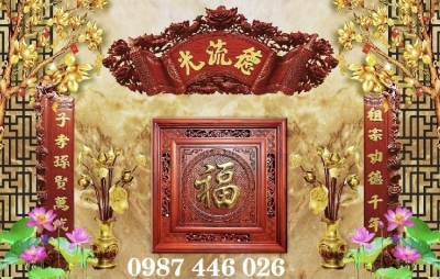 Gạch 3d tranh gạch phòng thờ HP3792