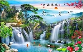 tranh gạch 3d ốp tường tranh phong cảnh - BVC34