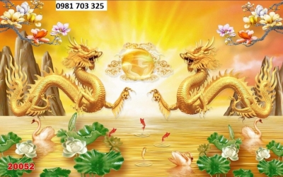 Tranh rồng- tranh gạch men 3D