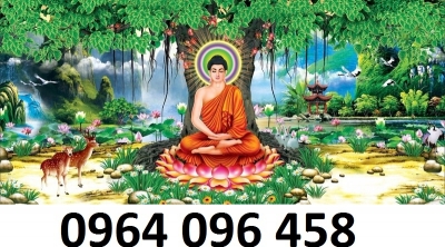 Tranh gạch 3d ốp tường phật phòng thờ - SHJ97