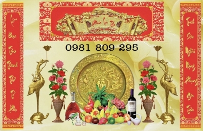 Tranh gạch men 3d bàn thờ