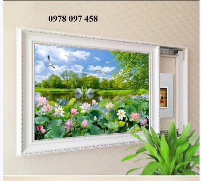 Tranh hoa sen - tranh in 3D gạch men