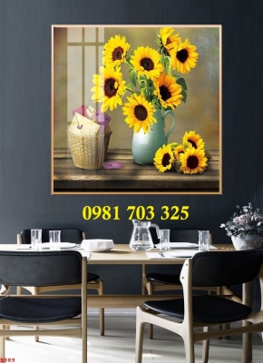 Tranh bình hoa, gạch tranh 3D