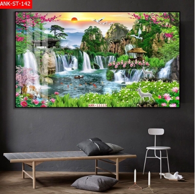Mẫu tranh gạch 3d trang trí phòng khách - 843CV