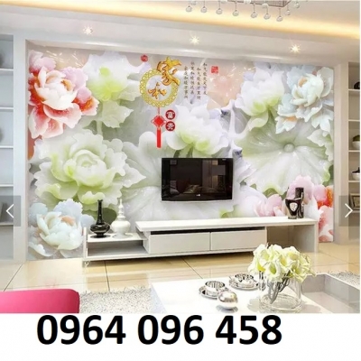 Tranh gạch 3d trang trí phòng khách - HJK90