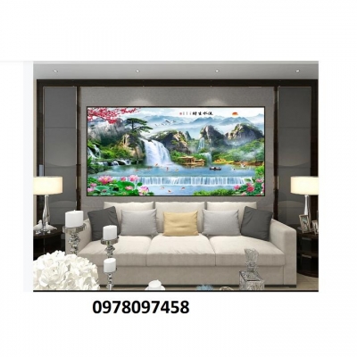 Tranh gạch 3D - tranh thác nước