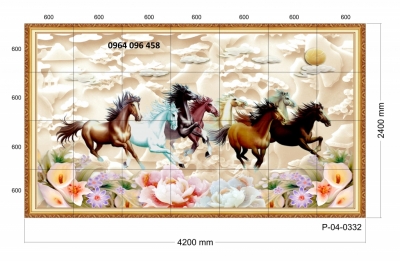 Tranh gạch 3d phong thủy phòng khách - 699NCC