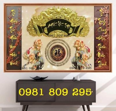 Tranh gạch - gạch 3d chim hạc ban thờ