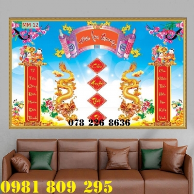 Gạch tranh 3d - tranh trang trí phòng thờ