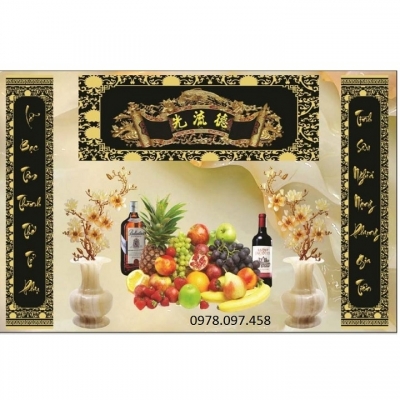 Phòng thờ - tranh gạch câu đối