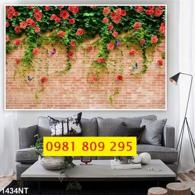 Tranh gạch hoa ốp tường 3d