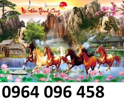 Tranh gạch 3d mã đáo thành công - DHV63