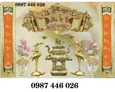 Tranh gạch men phòng thờ HP9244