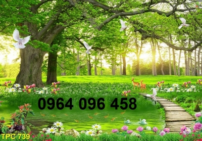 Tranh 3d phong cảnh - tranh gạch 3d ốp tường - KCDC4