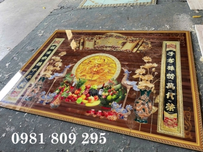 Mẫu gạch men 3d ốp tường đẹp phòng thờ