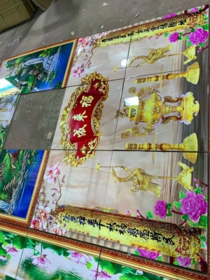 Tranh gạch men phòng thờ đẹp 3d HP8274