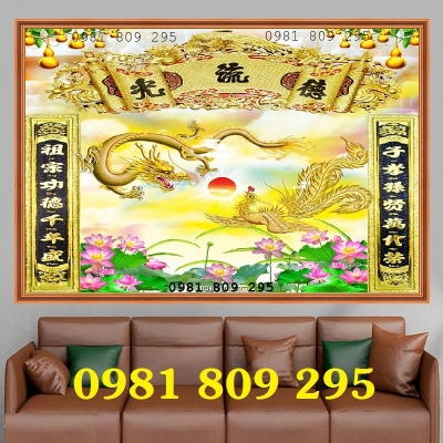 Gạch tranh , tranh gạch men phòng thờ