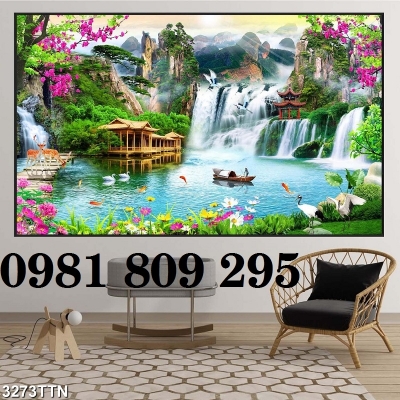 Tranh 3d phong cảnh - tranh gạch 3d phong cảnh