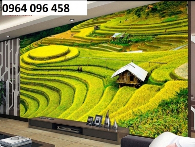 Tranh gạch 3d núi đồi -422AK