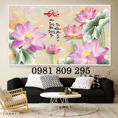 Gạch tranh hoa sen Cha Mẹ