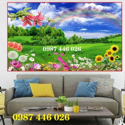 Gạch ốp tường tranh gạch phong cảnh đẹp HP823