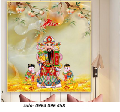 Tranh phúc lộc thọ -tranh gạch 3d phúc lộc thọ - CXC44