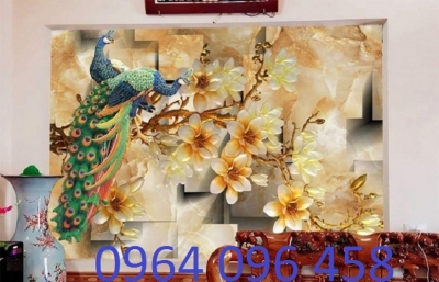 Tranh 3d - tranh gạch 3d trang trí phòng khách - KMMM88