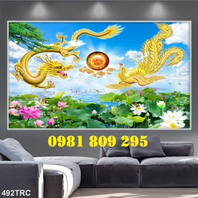 Tranh gạch rồng phượng