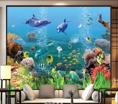 Tranh gạch 3d ốp tường phong thủy phòng khách - LSCX33