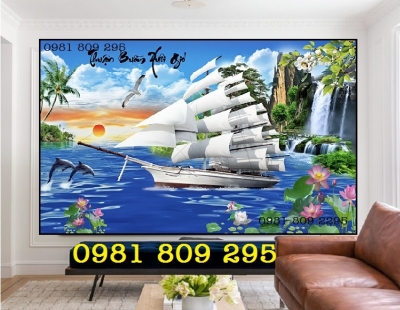 tranh phong cảnh, gạch tranh cảnh biển