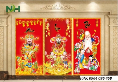 Tranh gạch 3d phúc lộc thọ - DMN72