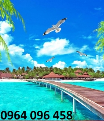 Tranh gạch phong cảnh bờ biển 3d - 89CP
