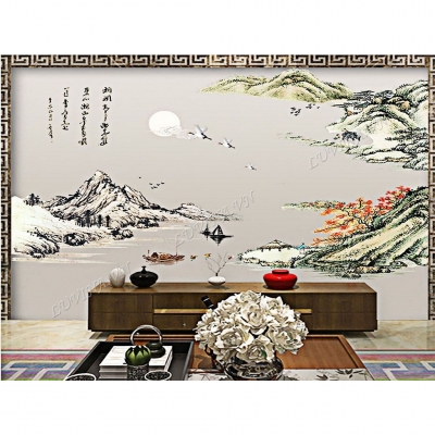 Tranh thủy mạc - tranh gạch 3d thủy mạc - SJK08