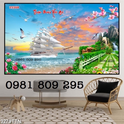 tranh phong cảnh, gạch tranh cảnh biển