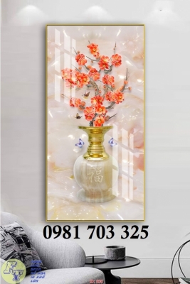 Tranh bình hoa, gạch tranh 3D