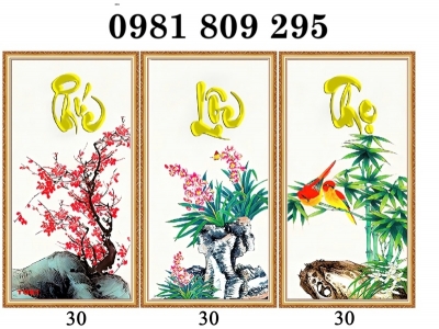 Tranh gạch chữ phúc lộc thọ HN9292