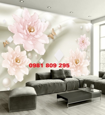 Gạch 3d phòng khách hoa ngọc JP564