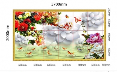 Tranh gạch 3d trang trí phòng khách - 689BC