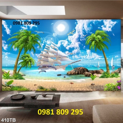 Mẫu ốp tường thuyền buồm